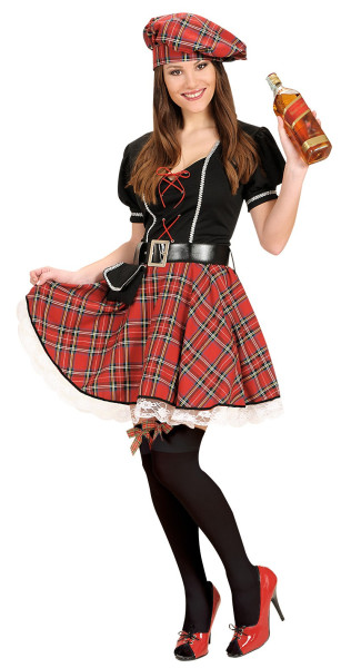 Wspaniały kostium szkockiej kobiety