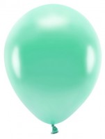 Oversigt: 100 eco metalliske balloner jade grøn 26 cm