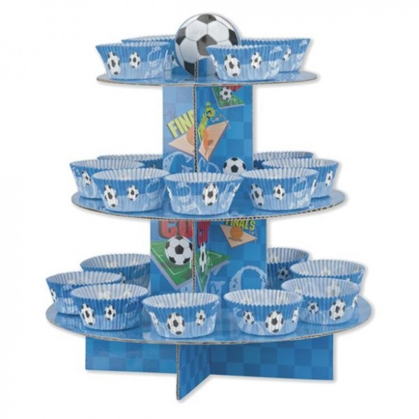 Fußball-Party Cupcake Ständer Set
