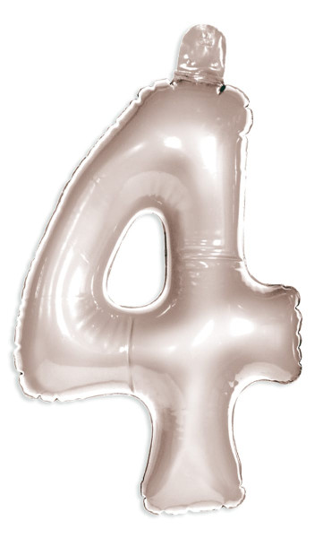 Inflatable number 4 silver