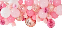 Vorschau: Ballongirlande Deko-Set 94-teilig pink