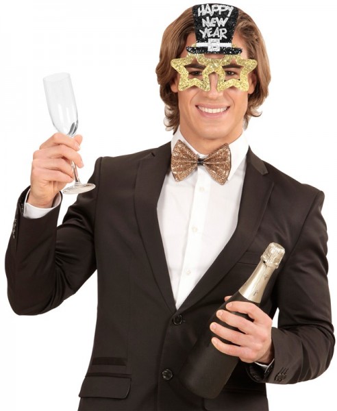Happy New Year Goldstar Party Brille 3