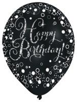 Widok: 6 lśniących balonów z okazji urodzin