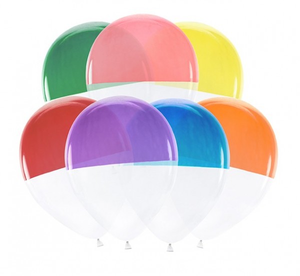 7 Zweifarbige Luftballons Carnevale 30cm