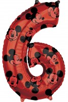 Mickey Mouse Zahl 6 Ballon 66cm