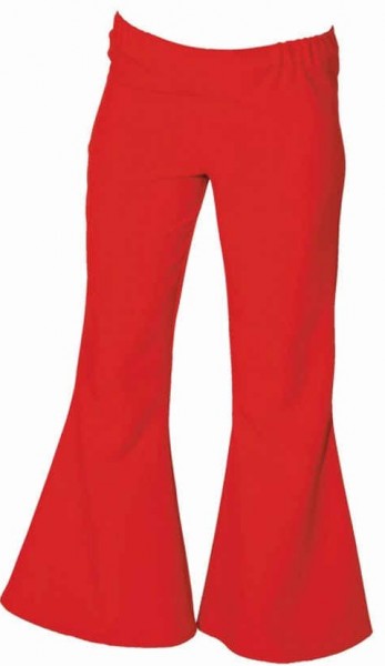 Czerwone spodnie rozkloszowane męskie 2