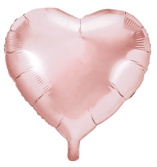 Globo foil corazón rosa dorado 45cm