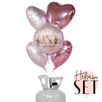 Vorschau: ONE Floral Ballonbouquet-Set mit Heliumbehälter