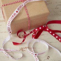 3 vintage Christmas gift ribbons