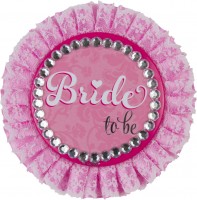 Sparkling Bride To Be Button Pink Deluxe Bachelorette Party