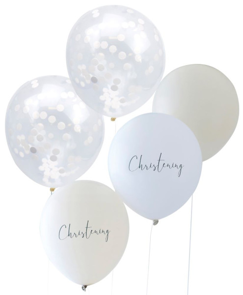 5 Babylove Christening Ballon-Set