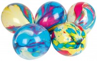 Set of 8 colorful marbled balloons