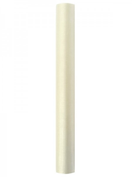Organza tafelloper in ivoor 36cm x 9m 2