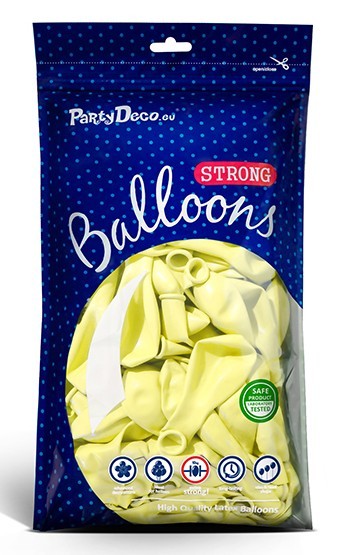 50 balonów Partylover pastelowy żółty 30cm 4