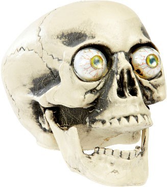 Crâne effrayant Hermann aux yeux écarquillés 21cm