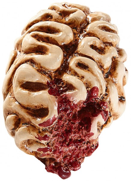 Cervello con decorazione gocciolante di sangue 16 cm