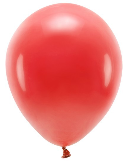 100 ballons éco pastel rouge 30cm
