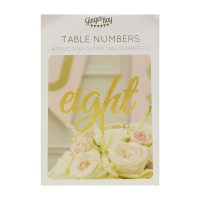 Aperçu: 12 numéros de table dorés