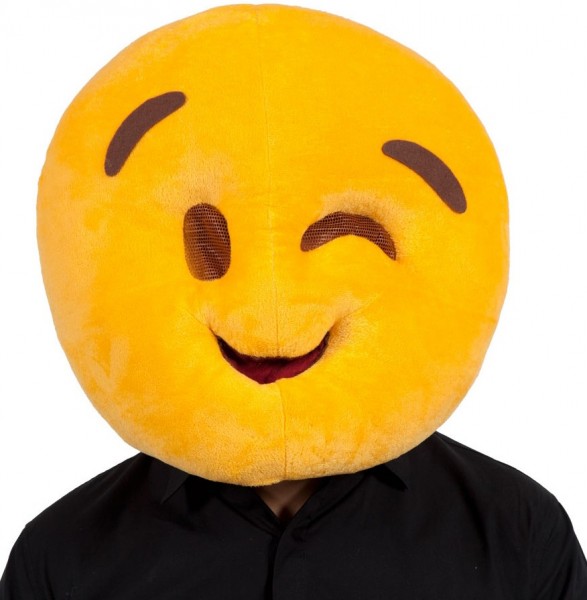 Mrugająca maska Emoji Smiley