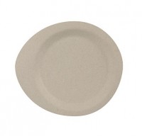Preview: 50 round sugar cane finger food plates natural