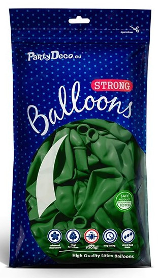 100 Partystar Luftballons tannengrün 27cm 2