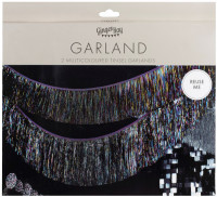 Preview: Black fringe garland 2m