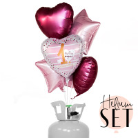 Vorschau: Pretty in Pink - One Ballon Bouquet-Set mit Heliumbehälter