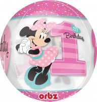 Vorschau: Orbz Ballon Minnie Mouse 1. Geburtstag