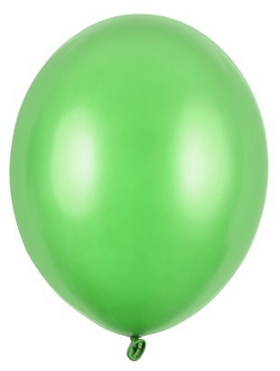 100 feststjerner metalliske balloner æblegrøn 12cm