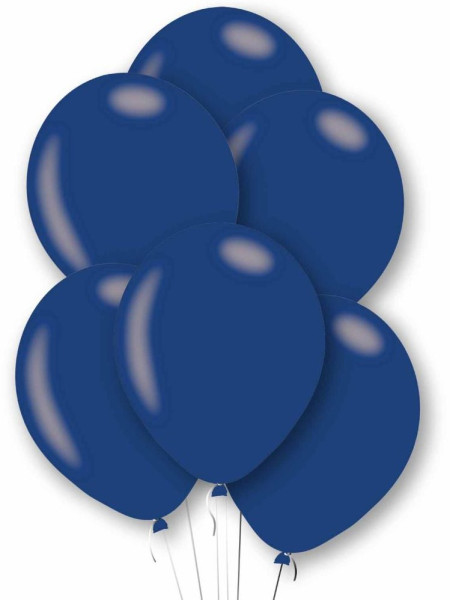 10 kongeblå latex balloner 27,5 cm