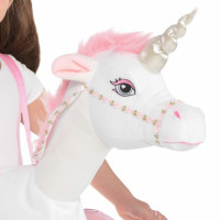 Vista previa: Disfraz de jinete de unicornio para niña con sonido