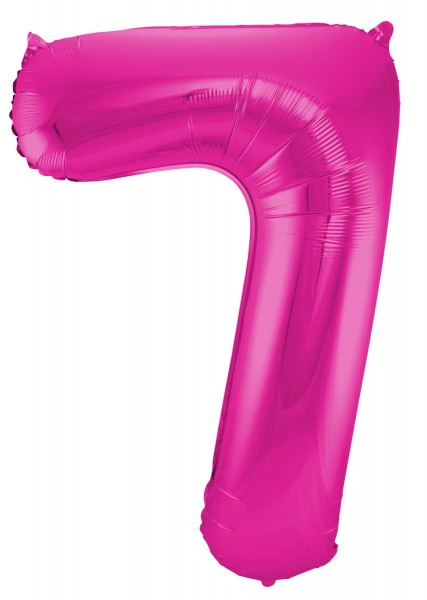 Folieballon nummer 7 lyserød