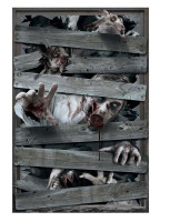 Horror zombies raammuurschildering 122cm x 76cm