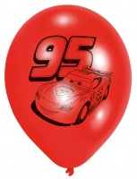6 ballons Cars Lightning McQueen 23 cm