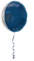 Vorschau: Elegant Blue 30th Birthday Folienballon 45cm