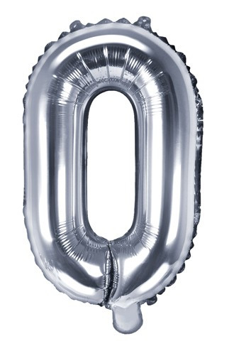 Folieballon O sølv 35cm