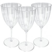 8 plastic wine glasses transparent 227ml