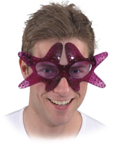 Lunettes de fête étoile de mer violettes