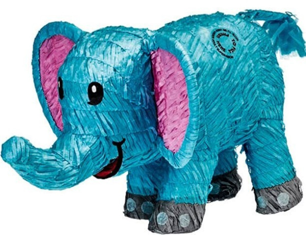 Blauwe olifant pinata 50cm