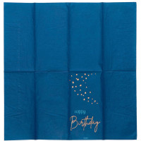 Voorvertoning: Happy Birthday 10 servetten Elegant blauw