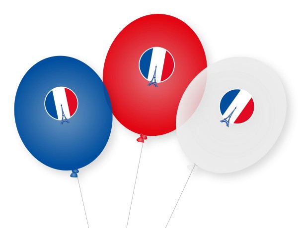 9 Frankreich Luftballons Eiffelturm