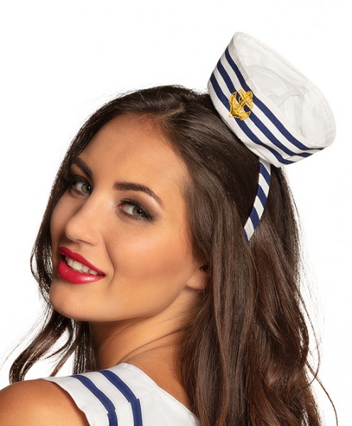 Navy sailor hat on headband