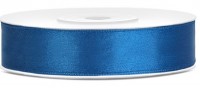 25m satin gift ribbon blue 12mm wide