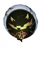 Preview: LED foil balloon scary pumpkin