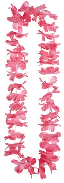 Collana di fiori hawaiani rosa 2