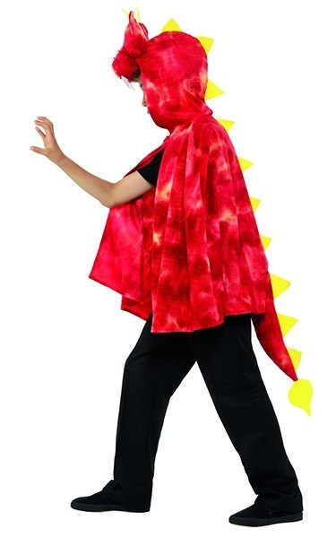 Rode draak hoofd cape voor kinderen 4