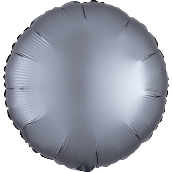 Satin foil balloon graphite 43cm