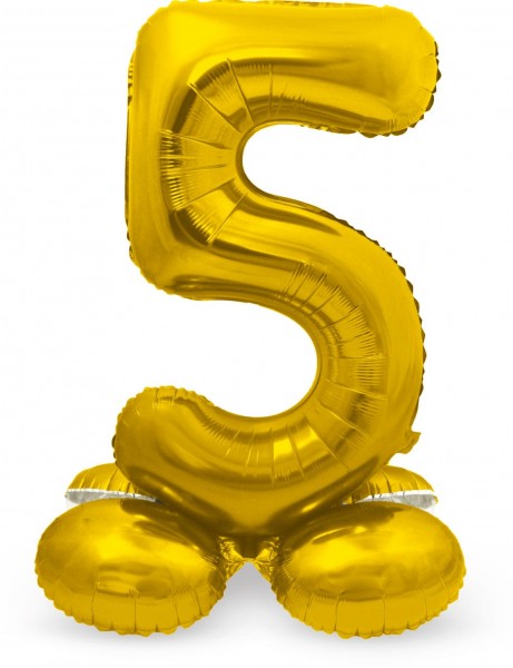 Number 5 balloon gold 72cm