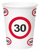 8 señales de tráfico 30 vasos de papel 350ml