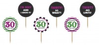 Preview: 6 Wild 30th Birthday skewers 9.2cm